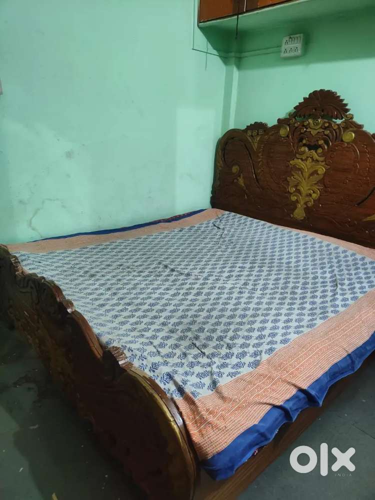 Sagwan bed side table almari