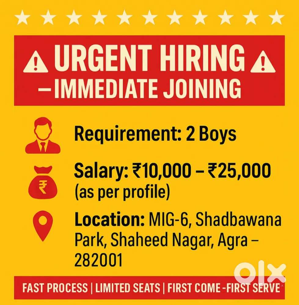 “Office Job – 2 Boys & 2 Girls Needed  ₹12,000–₹25,000  Join Now”