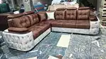 Brand new dual colour combination l shape sofa set in STARF FURNITURE