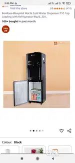 Hot & Cold Water Dispenser 21C Top Loading with Refrigerator