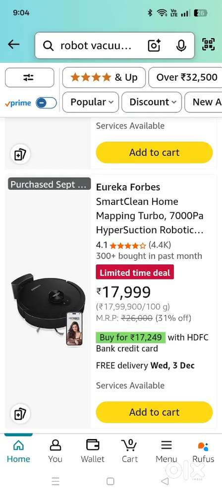 Eureka Forbes Smart vacuum cleaner turbo