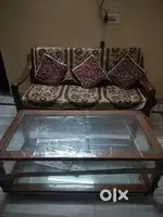 5 seater sofa with center table with sofa covers