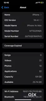 iPhone xs max 64 gb Urgent sale chance price