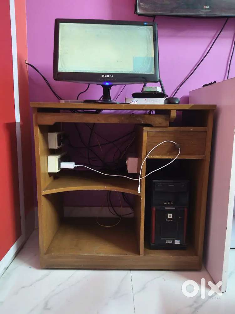 Computer Table (Wooden) for Desktop & Laptop