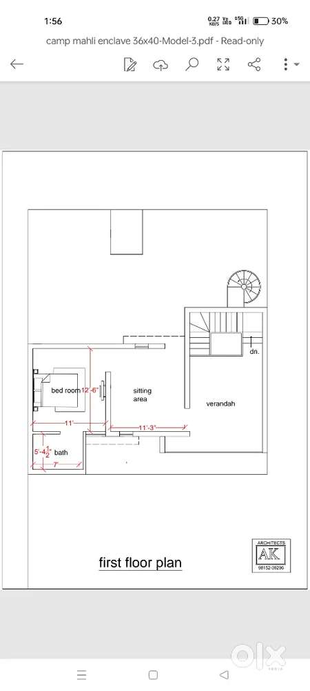 Plot 7 Marlas, 36*40, with base construction ( neeh) done with map of