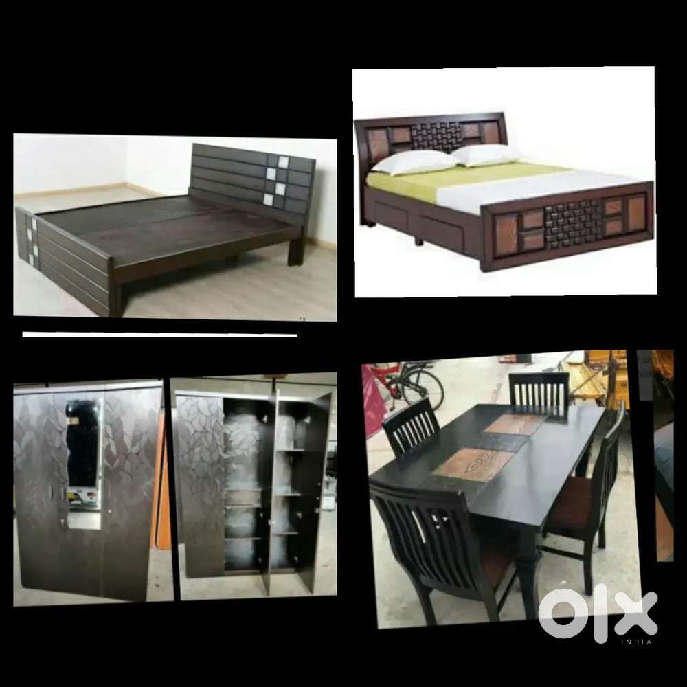 Brand new 4*6 wooden double cot just 5500 mattress 2499 free delivery