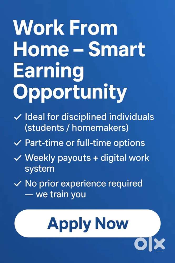 Work From Home - Smart Earning Opportunity  Apply Now
