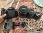 Cannon 3000d dslr with 18-55 and 55-250 lens