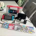 Nintendo Switch Console Bundle - Neon Blue/Neon Red Joy