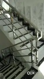 Steel Railling and glass cabot work