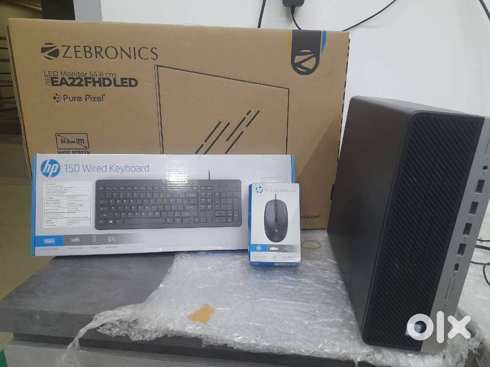 HP I3 7TH GEN FULL DESKTOP COMPUTER WITH 22'' LED