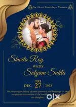 Digital wonderful wedding invitation card pdf or videos