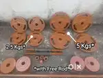Set of 40 Kgs Dumbell Set with *Free Long Gym Rod*