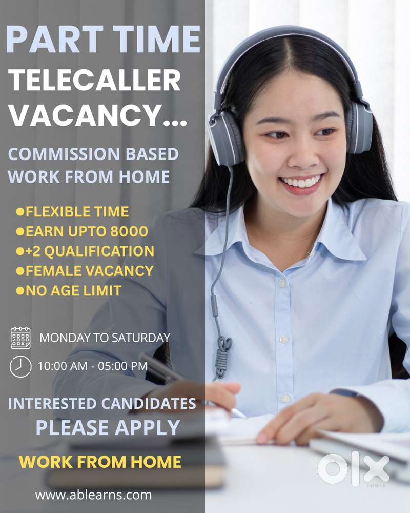 Commission based telecalling vacancy available in kollam