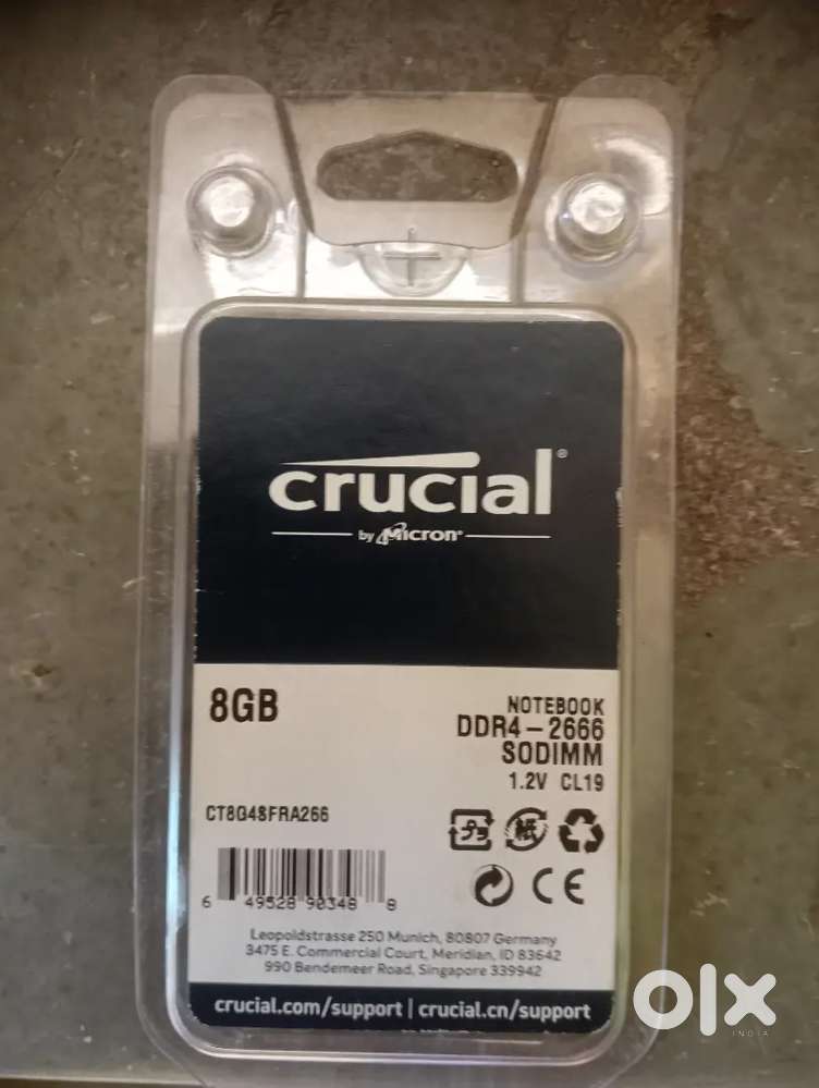 Laptop Crucial  Ram 8GB DDR4-2666 Stadium
