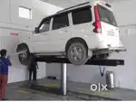 SINGLE POLE CAR WASHING LIFT AND MOTOR