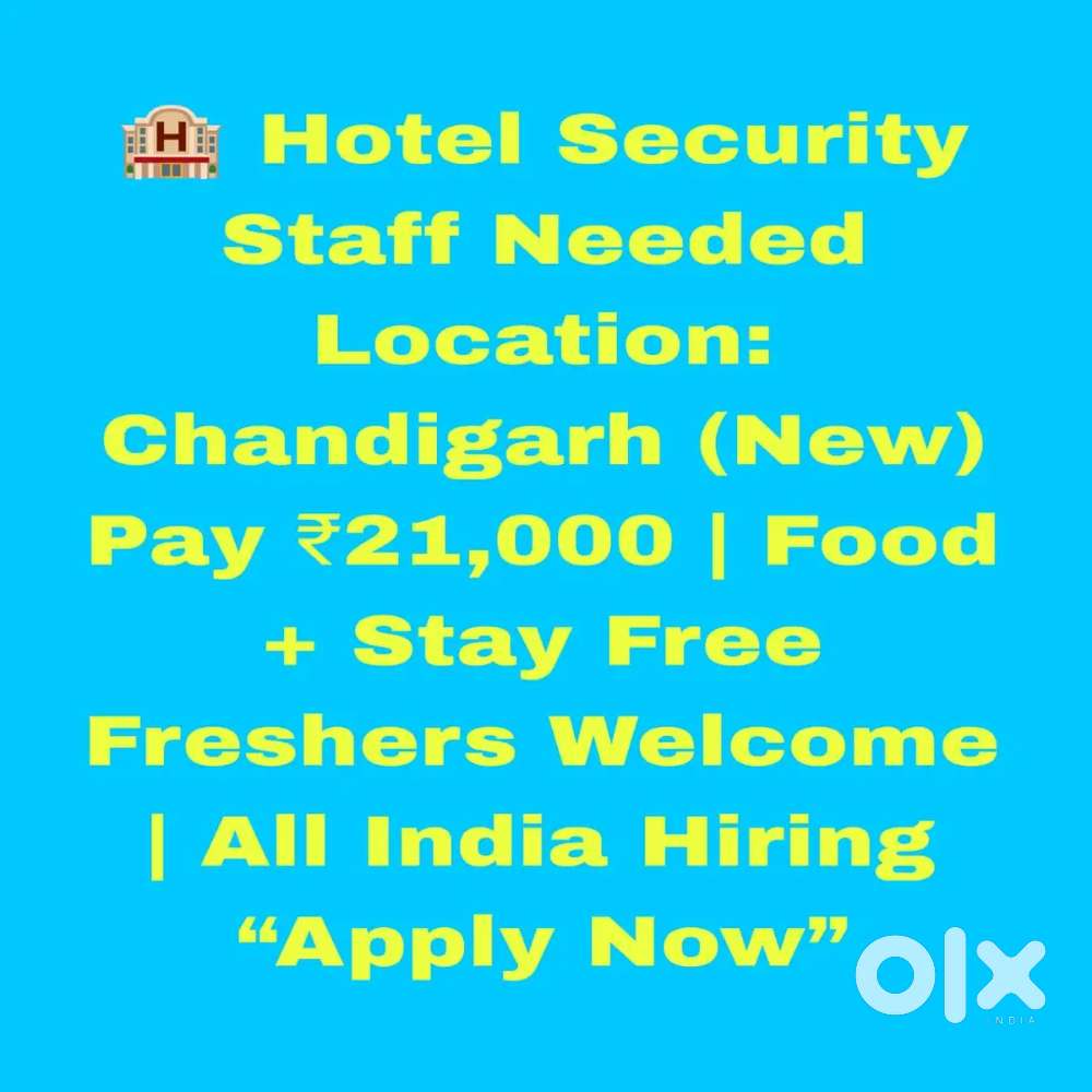 Hotel Job, Food Facility, Room,  Urgent Joining