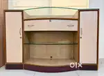 TV Unit with glass top and storage for sell