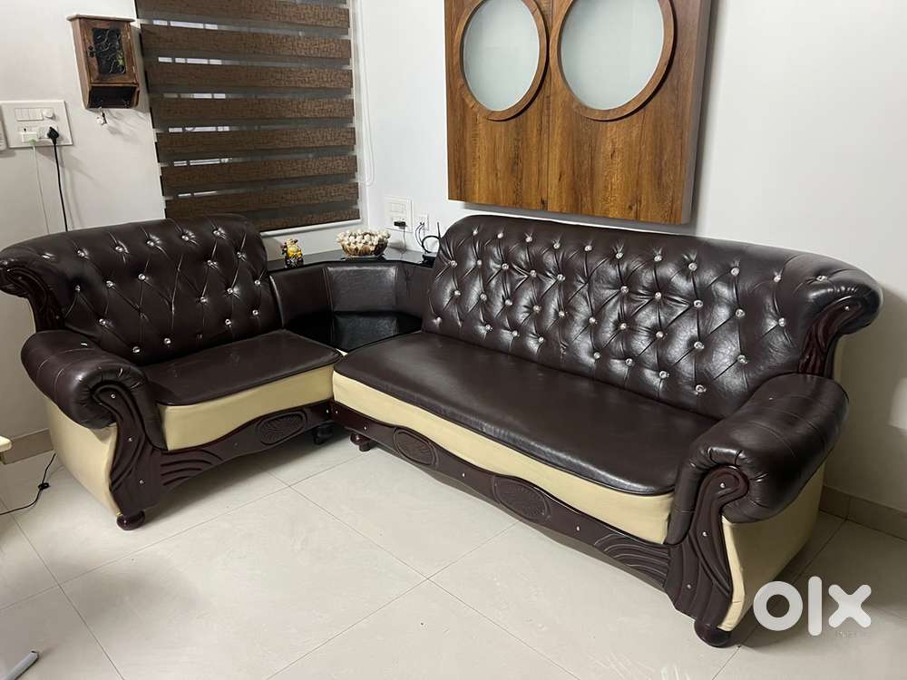 L shape sofa set