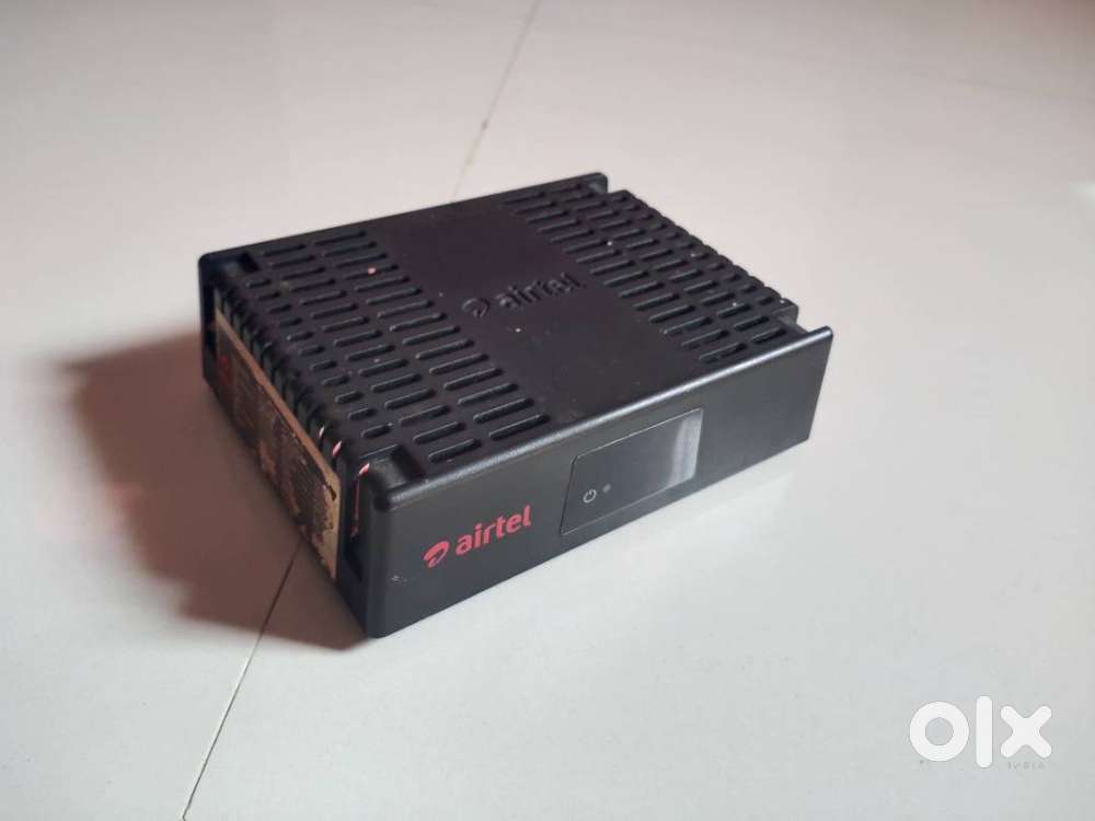 Airtel Digital TV SD Set-Top Box  Remote + Adapter  Fully Working