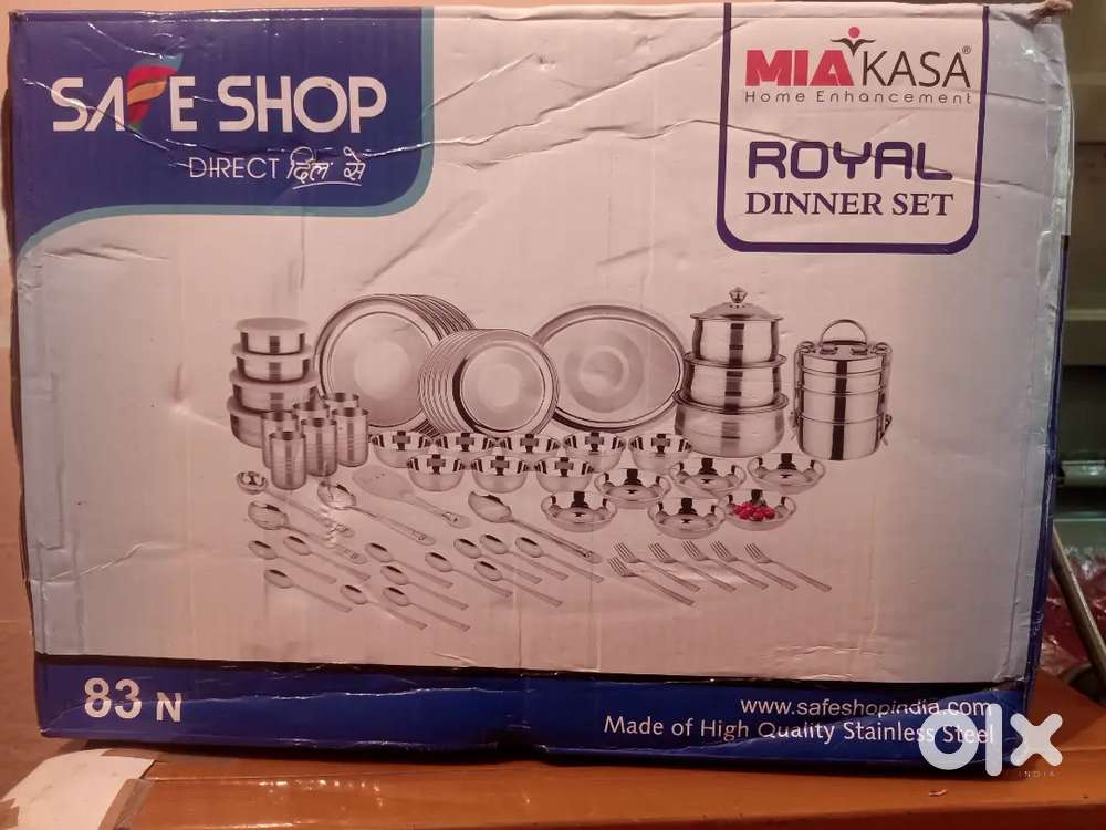 MIAKASA Premium Brand New Dinner Set 83 Pcs, Double wall, heavy body