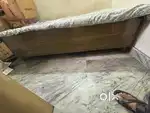 Furniture: single bed, settie and puffies