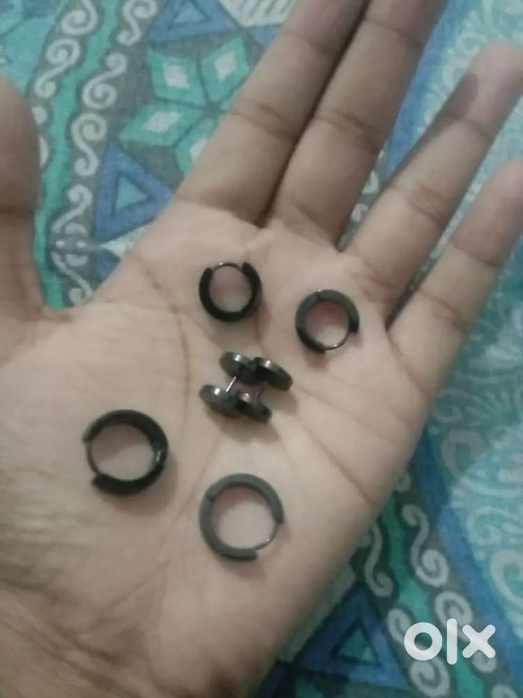 Black earrings for boys or men