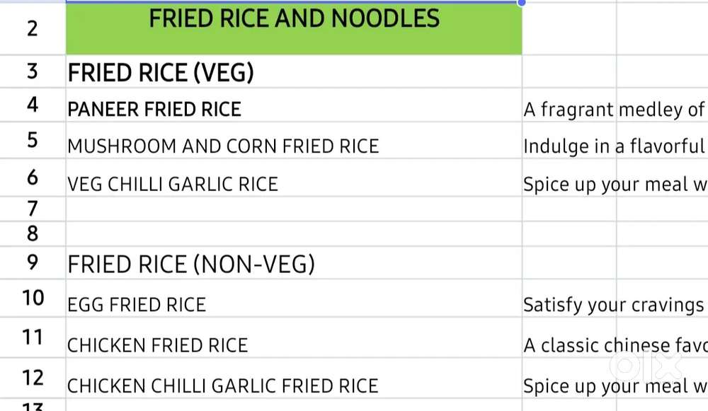 Need a Chef who is good at chinese and north Indian