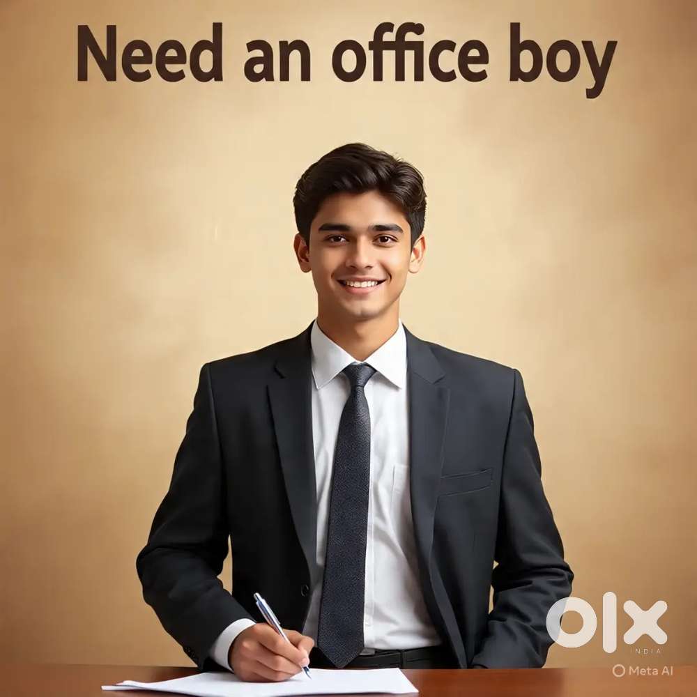 An office boy assists in all the work.