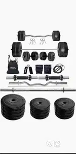 80 kg PVC Plates with Accessories Home Gym combo.