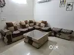 6 seater new sofa with 2 puffies and center table  for sale