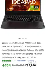 RTX 3050 RYZEN 7 GAMING EDITING LAPTOP
