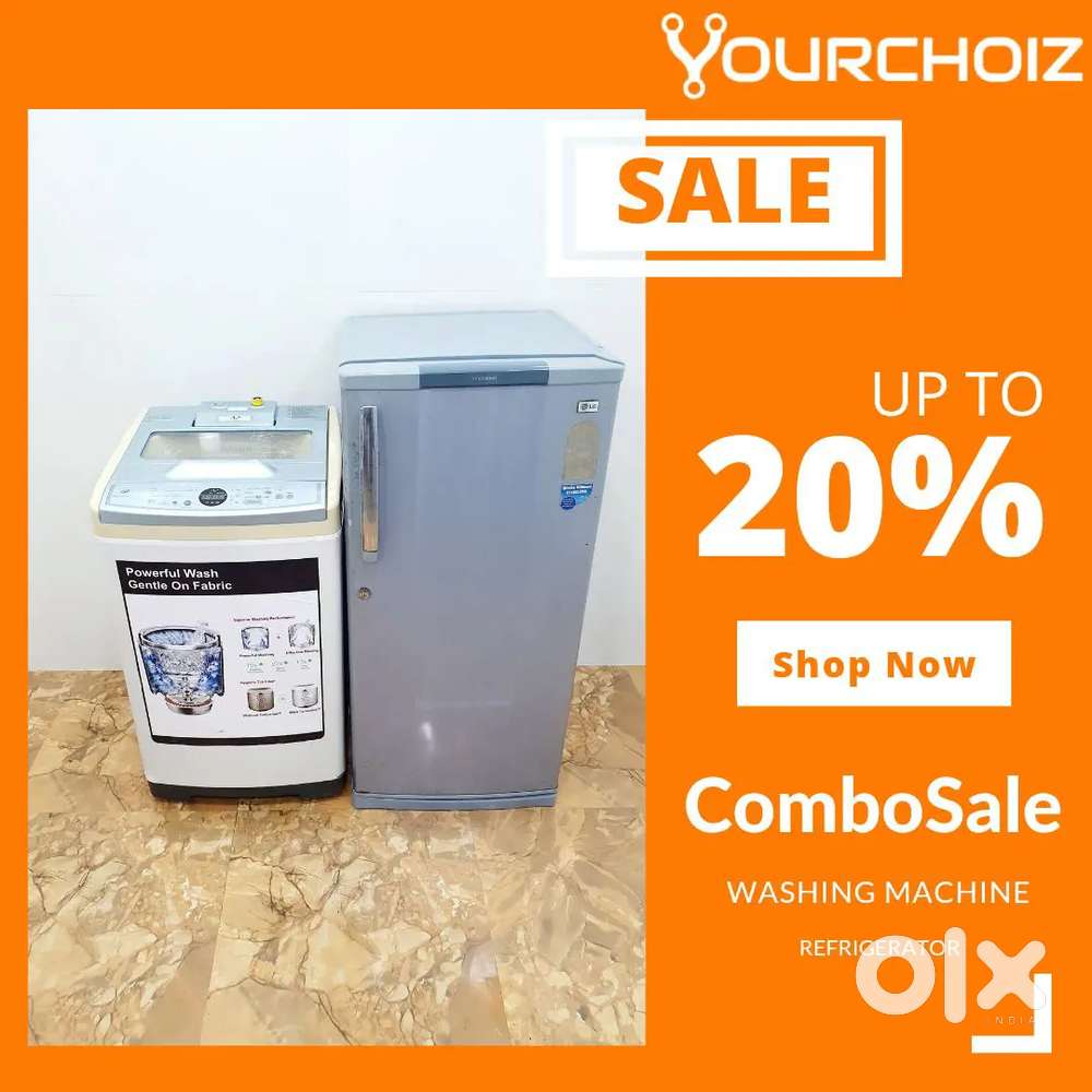 Affordable refurbished single fridge  top load washing machine