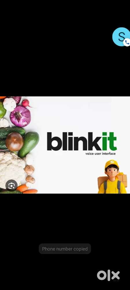 Hiring for nashik blinkit delivery boy job