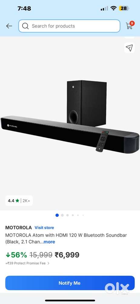 Motorola 120wt aound bar + boat 80 wt sound bar  best deal ever