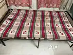Stylish, sturdy metal bed with comfy mattress