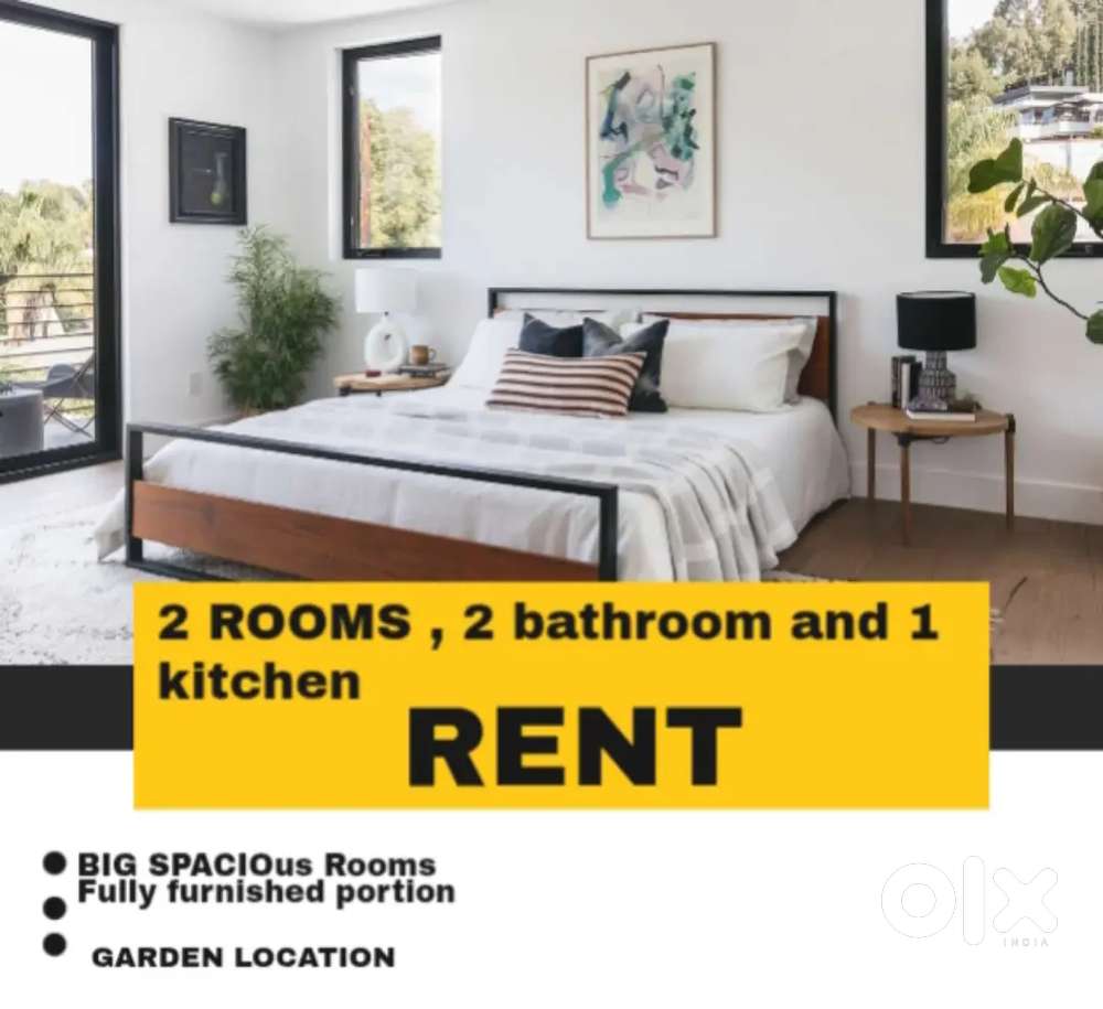 2 big room and 1 kitchen and 2 bathroom