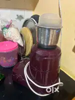 Maroon mixer grinder with jar in very good condition
