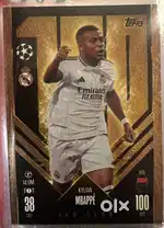 Official Topps Match Attax - kylian mbappe 100 club black card