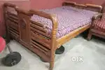 Teak wood double cot bed,.(without mattress)