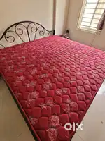 Metal, King Size bed with 6 inch coir form mattress
