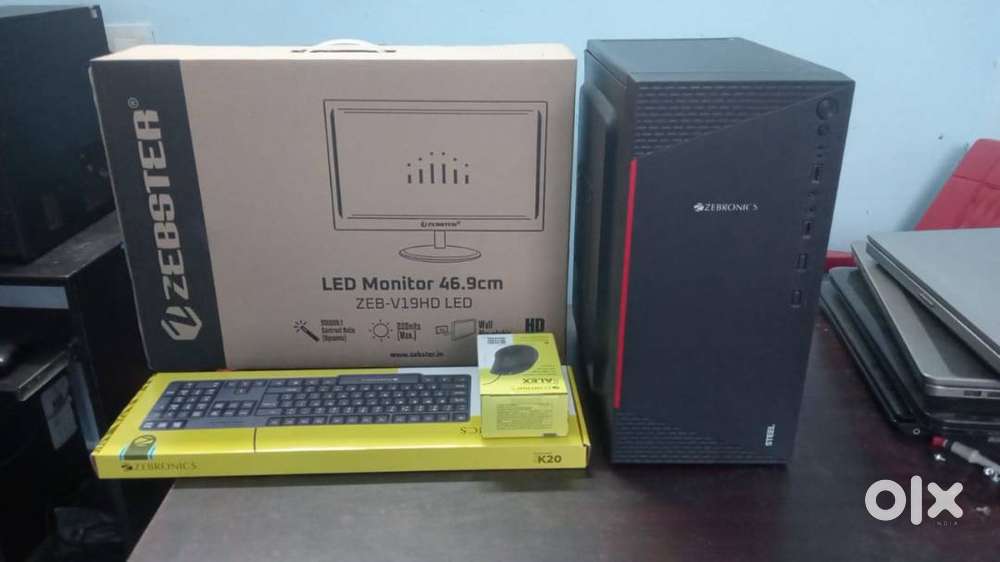 monitor  computer cpu  i3 7th GEN  19 inch monitor  warranty 1 yea
