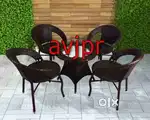 New 4 Seater Outdoor Rattan Chair & Table Set – Stylish cafe set