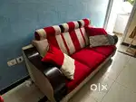 New teak wood 3 seater sofa