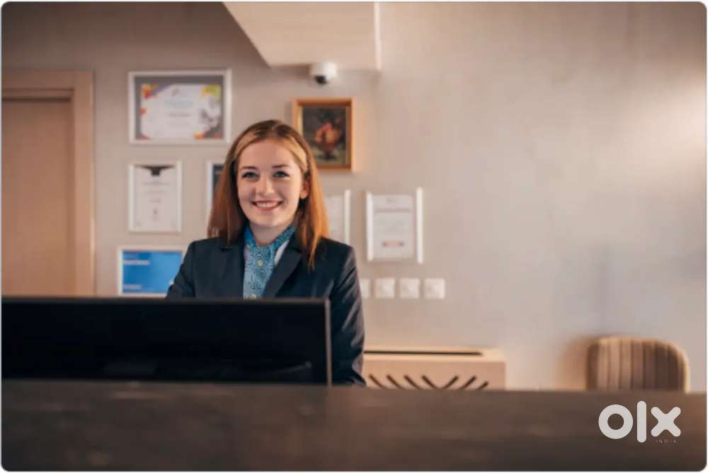 Female office receptionist