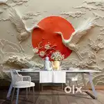 3D wallpaper with installation
