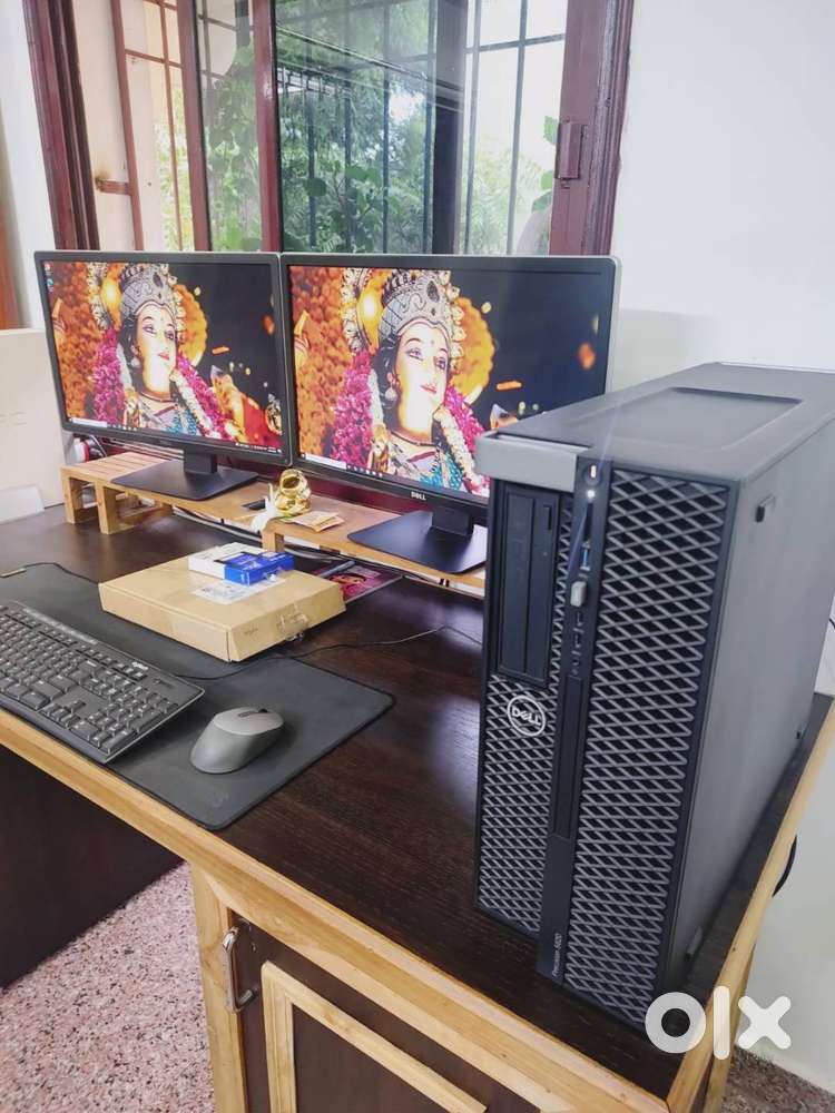 Dell Tower 5820[NVMe Model]Workstation-2 Dell P24 Monitors