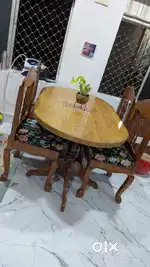 Teak wood 4 seater dining table