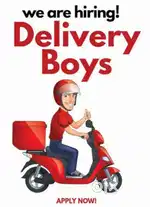 Wanted delivery boys near by u r location