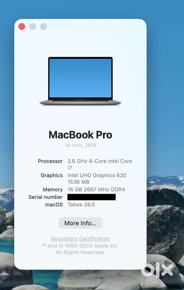 MacBook Pro 16-inch (2019) – Excellent Condition  Touch Bar